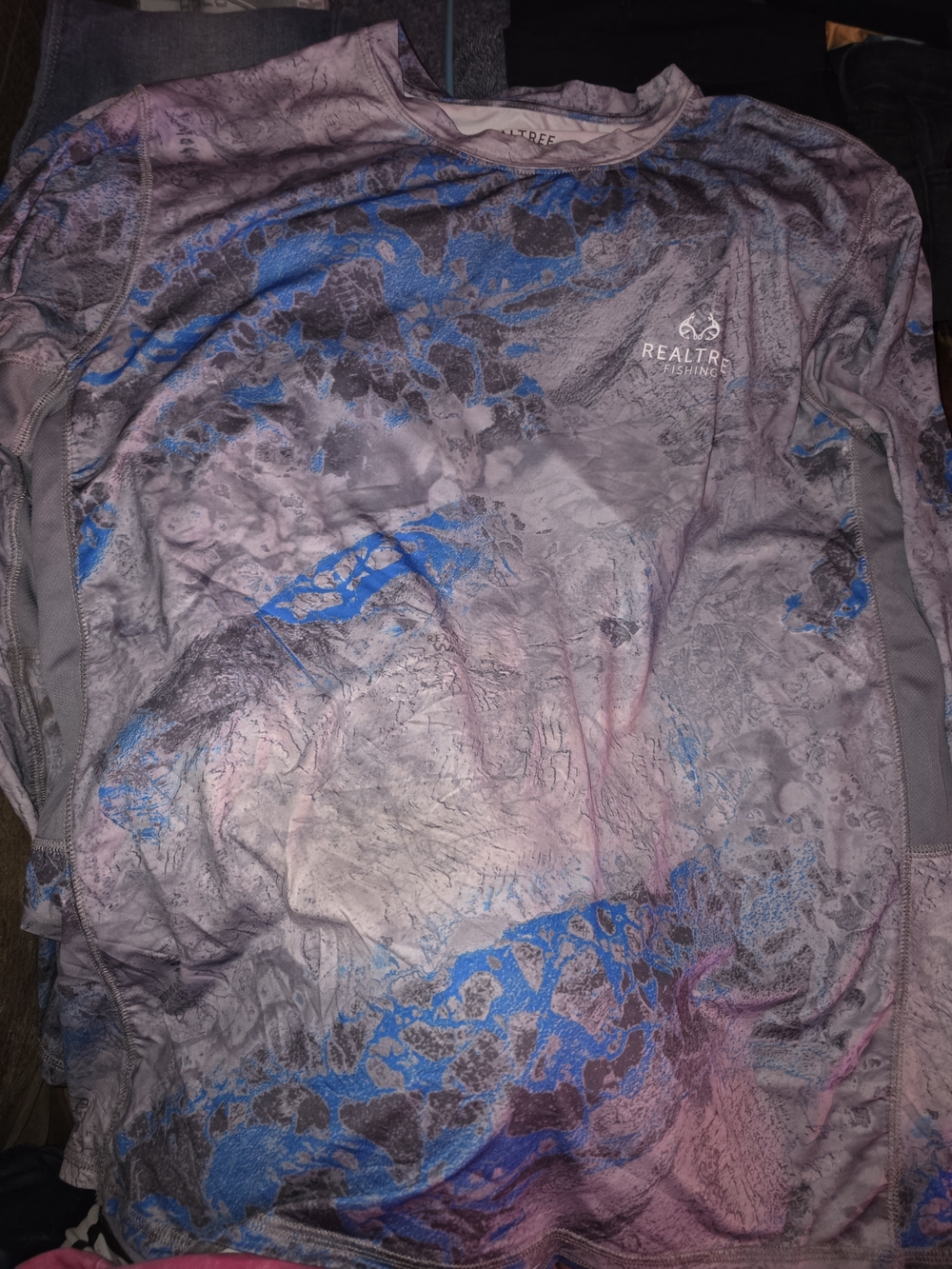 Realtree Men's Multicolor Camouflage Performance Shirt — Blue, Gray, Pink